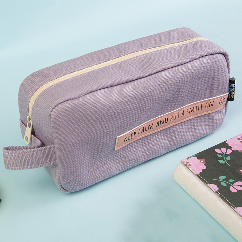 晨光smile大方形大容量笔袋 紫 APBN367977 单个装